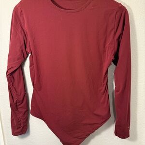 Auden Burgundy Long Sleeve Bodysuit
